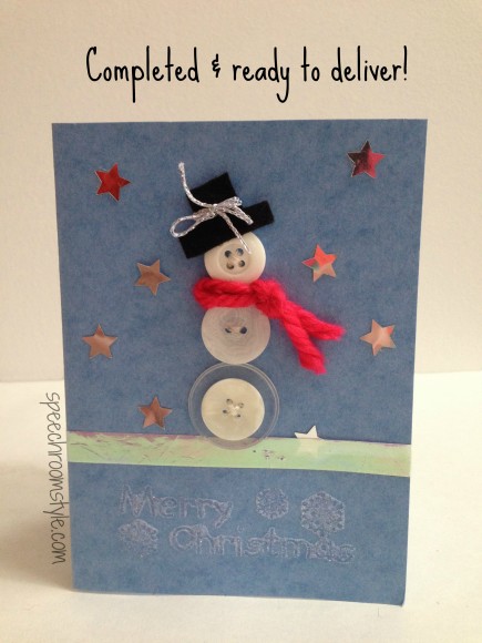 Completed Snowman Card