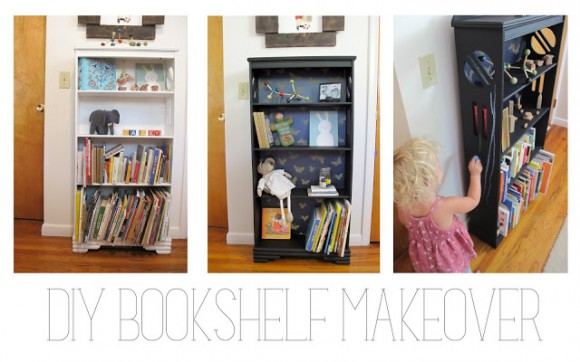 bookshelf makeover wandering little braves