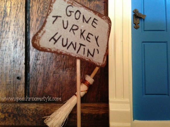 Thanksgiving Fairy turkey huntin sign