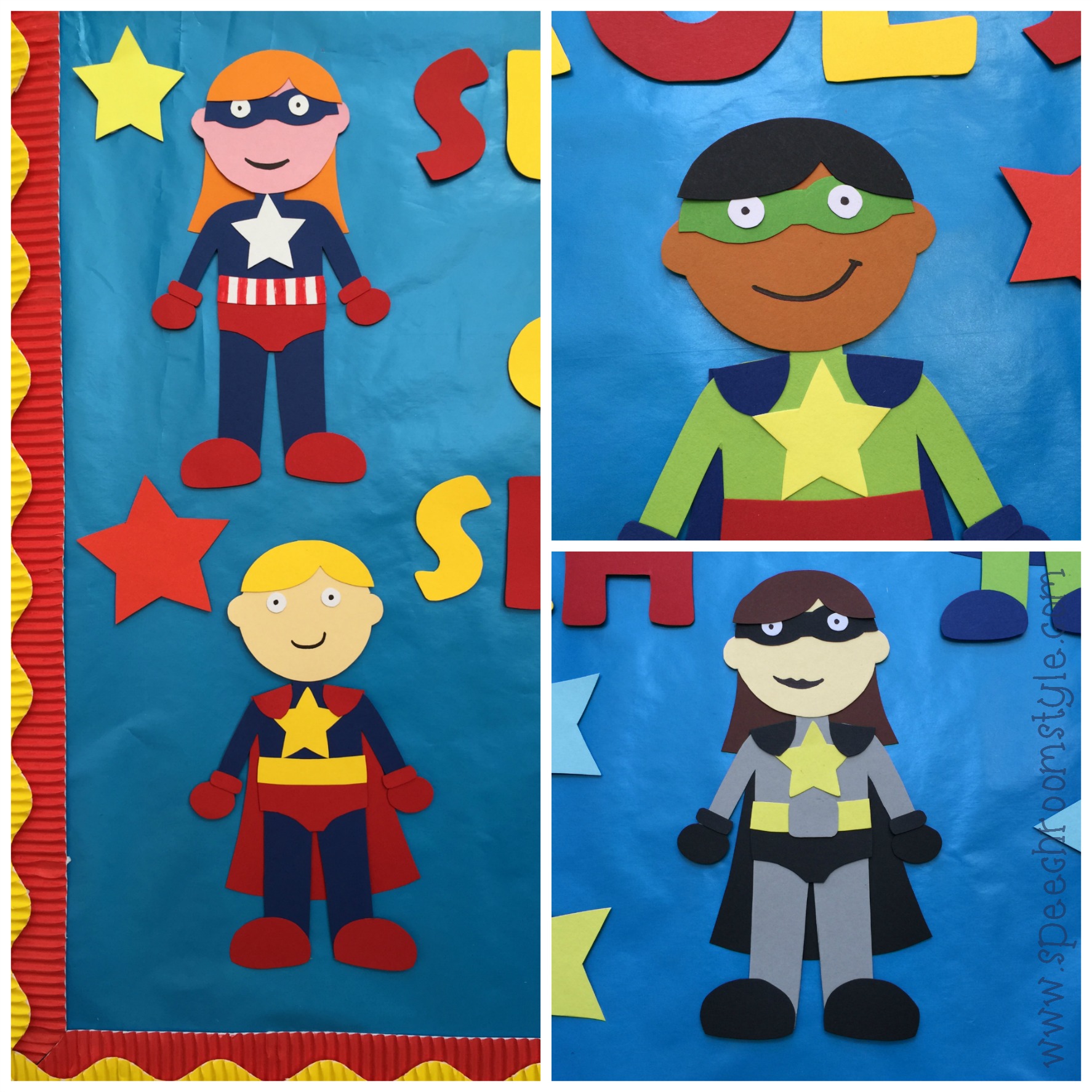 Superhero Bulletin Board Speech Room Style